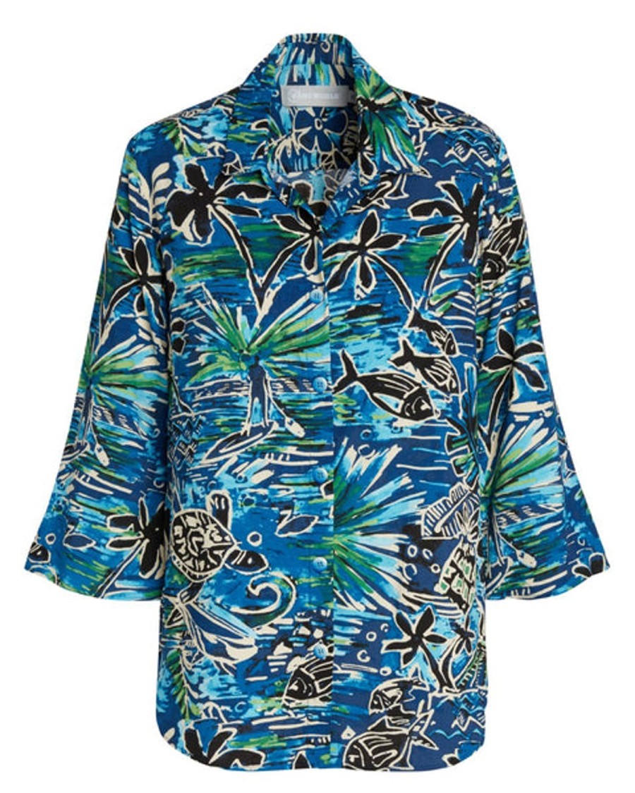 Women Jams World Tunics | Coastal Top - Honu Island Blue