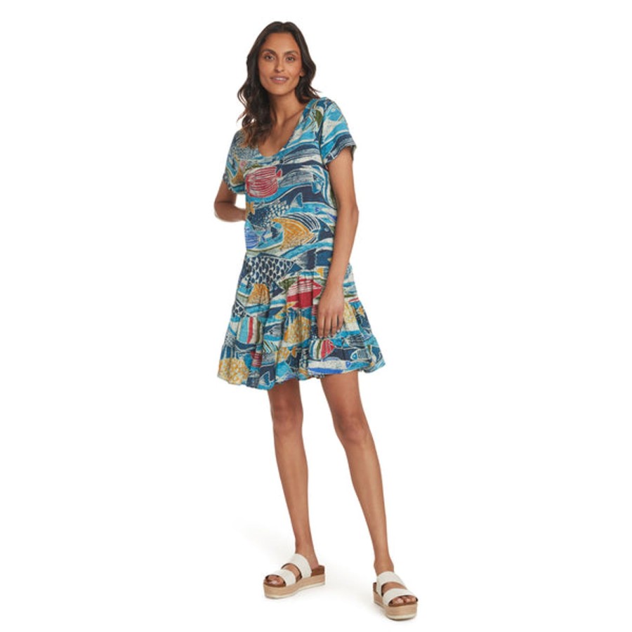 Women Jams World Beach Dresses | Hattie Dress - Rainbow Runner