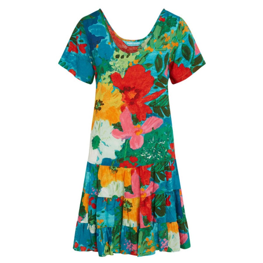 Women Jams World Beach Dresses | Hattie Dress - Blue Garden