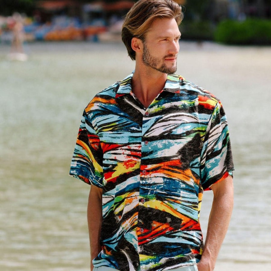 Men Jams World Retro Rayon Shirts | Men'S Retro Shirt - Blackjack