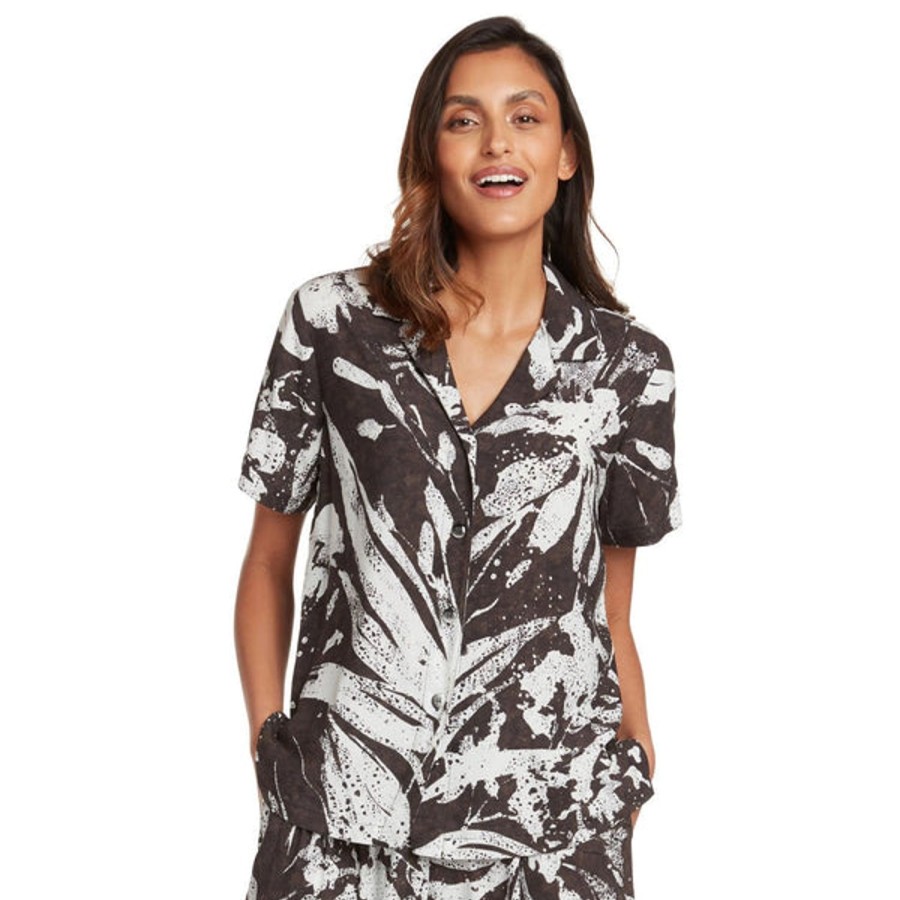 Women Jams World Print Top | Print Top - Lau Kala Black