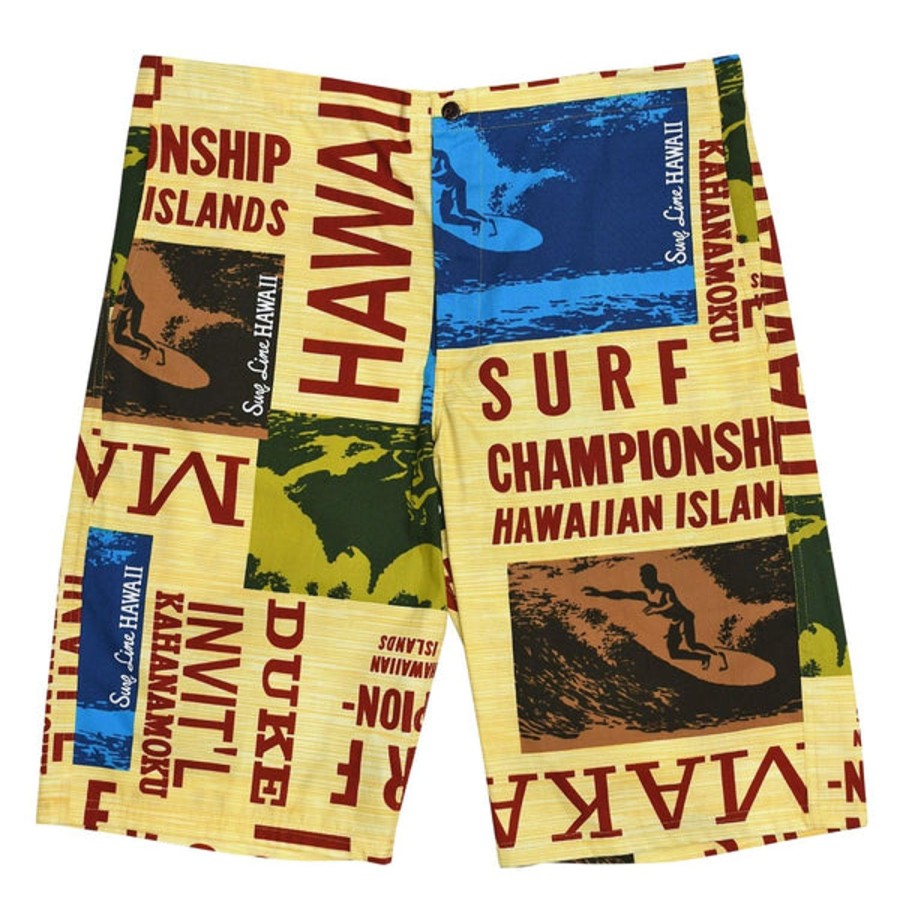 Men Jams World Shorts | Makaha Long Short - Surf Contest Yellow