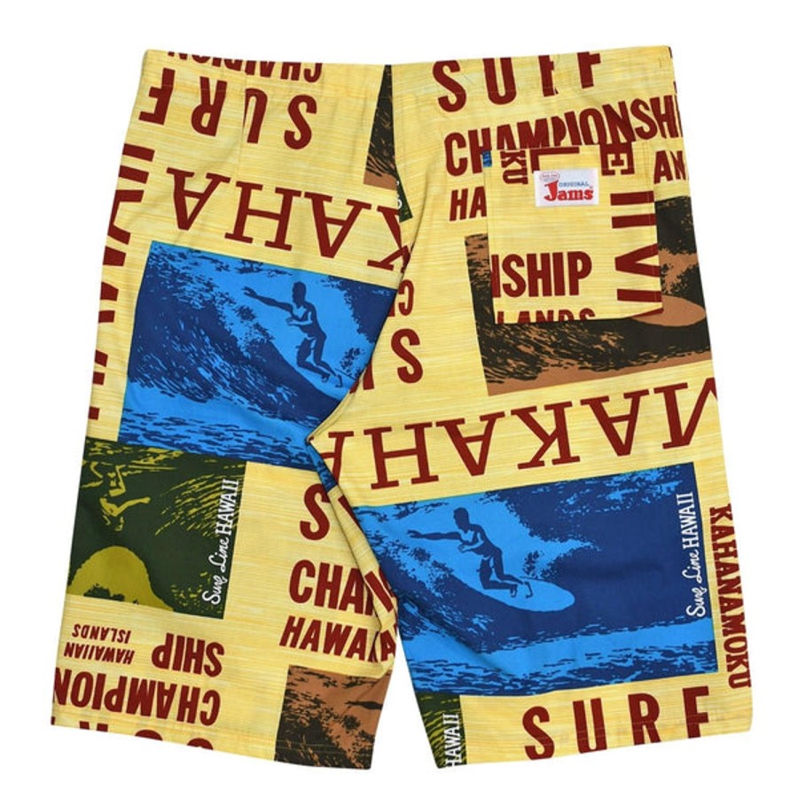 Men Jams World Shorts | Makaha Long Short - Surf Contest Yellow